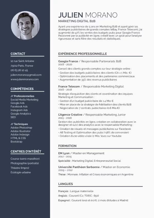 Modèle de CV d'agriculteur